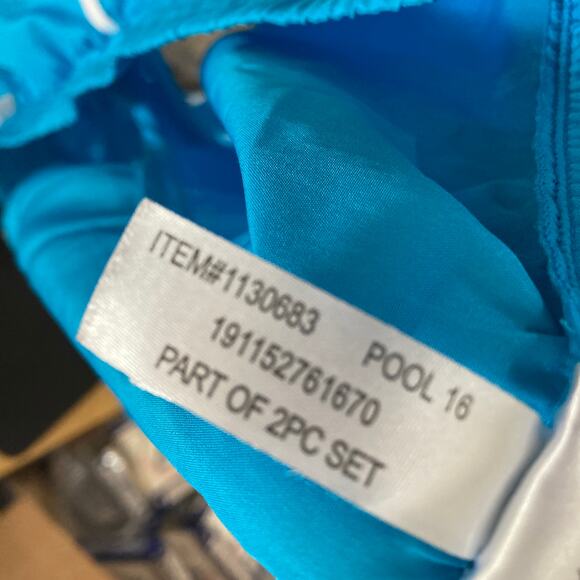 Gerry Swim Shorts Girls Size 16 Light Blue White Stripe - Picture 5 of 11